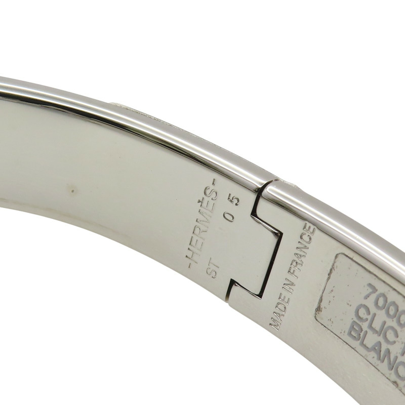 黃色琺瑯 銀色鍍金 Clic H 手環【HERMES 愛馬仕】-7