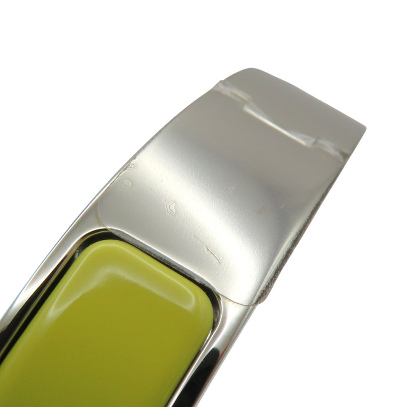 黃色琺瑯 銀色鍍金 Clic H 手環【HERMES 愛馬仕】-8