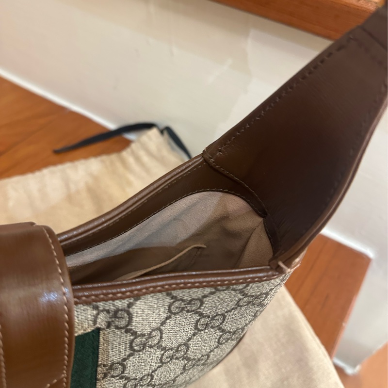 GUCCI 紅綠PVC咖邊賈姬包MM-9