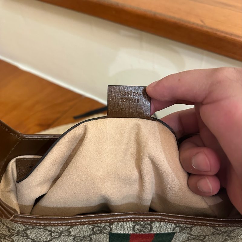 GUCCI 紅綠PVC咖邊賈姬包MM-11