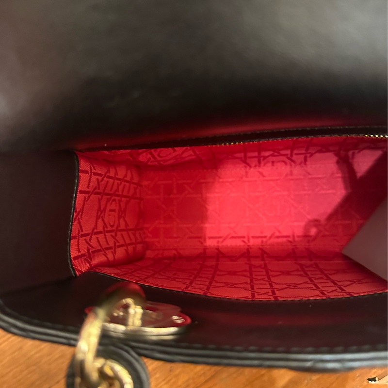 DIOR 黑羊皮淡金5*4黛妃包 超級便宜-19