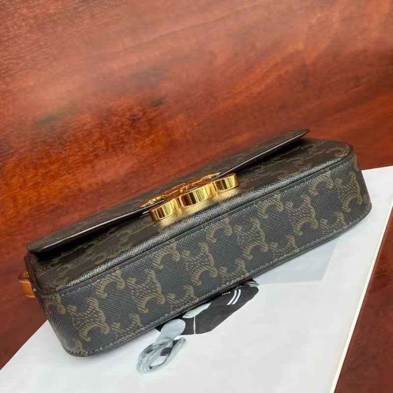 celine 老花腋下包 triomphe 肩背包 99新 20.5*11.5*4cm-4