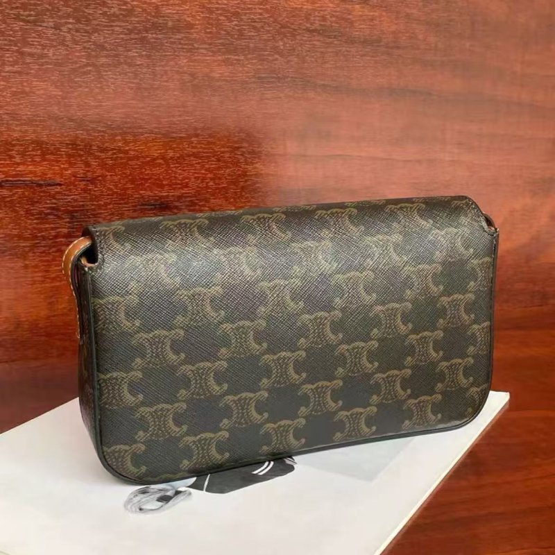 celine 老花腋下包 triomphe 肩背包 99新 20.5*11.5*4cm-5