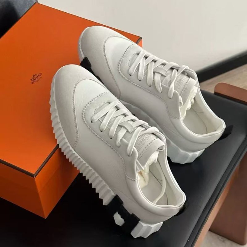 hermes bouncing黑白熊貓配色 全皮經典跑步鞋37號 全新 配件塵袋-2