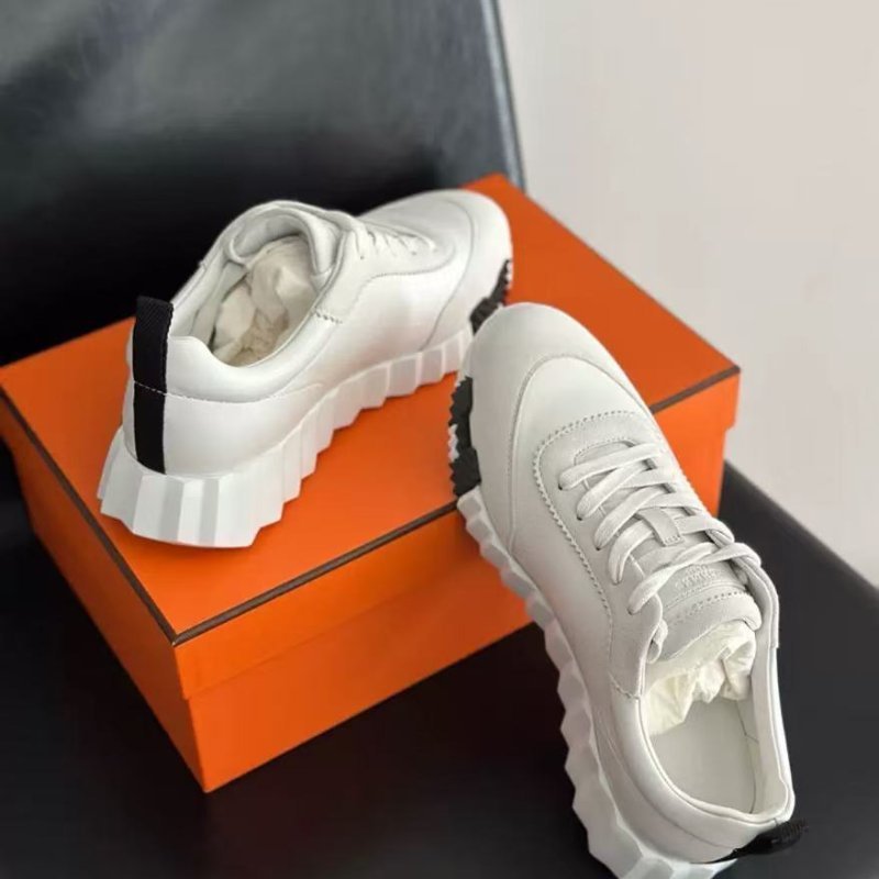 hermes bouncing黑白熊貓配色 全皮經典跑步鞋37號 全新 配件塵袋-4