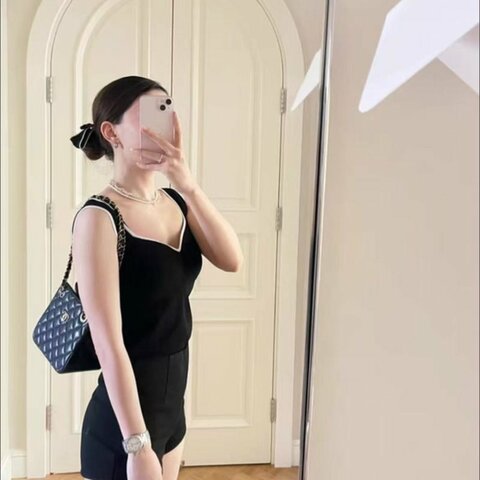 Chanel 23p黑金荔枝皮mini tote包 芯片款16*15 99新配件塵袋購證