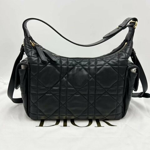 DIOR D-dream黑色羊皮手提肩背斜背包 23*17*11 98新配件塵袋