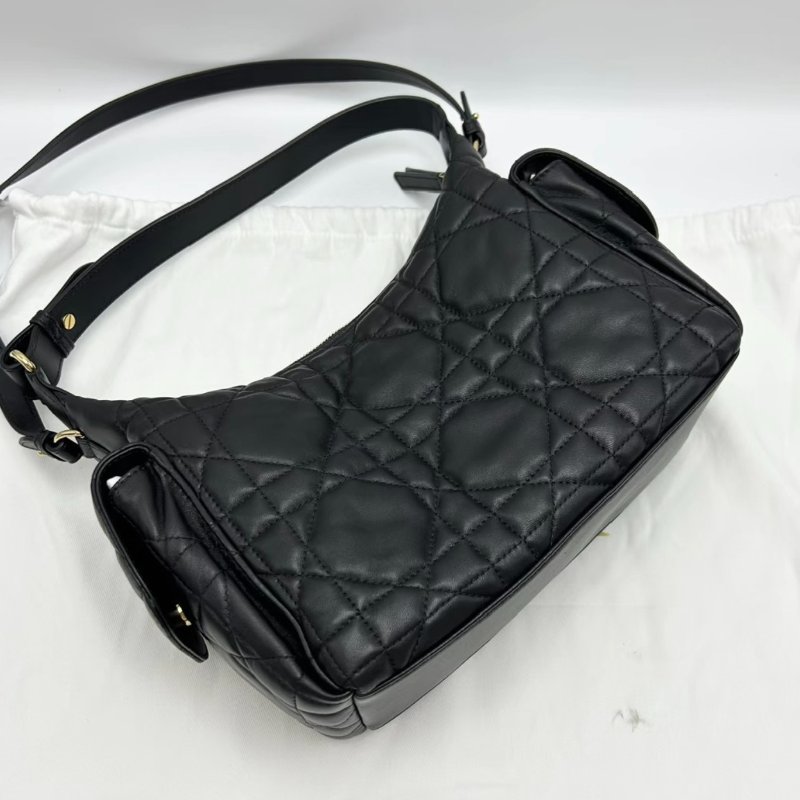 DIOR D-dream黑色羊皮手提肩背斜背包 23*17*11 98新配件塵袋-4