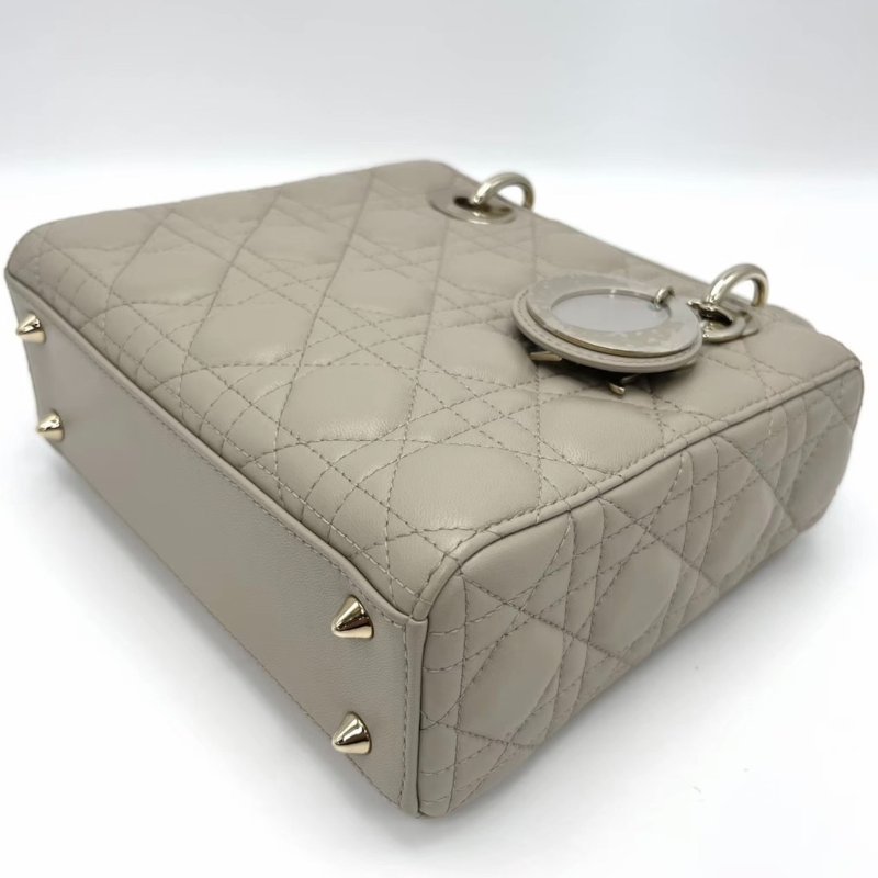 DIOR Lady Dior金扣黛妃手提肩背斜背包20*16.5*8 99新配件塵袋保卡-2