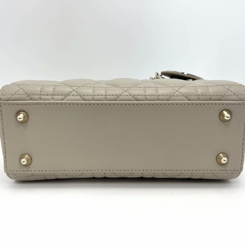 DIOR Lady Dior金扣黛妃手提肩背斜背包20*16.5*8 99新配件塵袋保卡-3