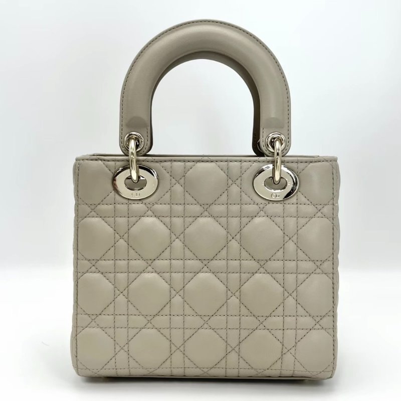 DIOR Lady Dior金扣黛妃手提肩背斜背包20*16.5*8 99新配件塵袋保卡-5