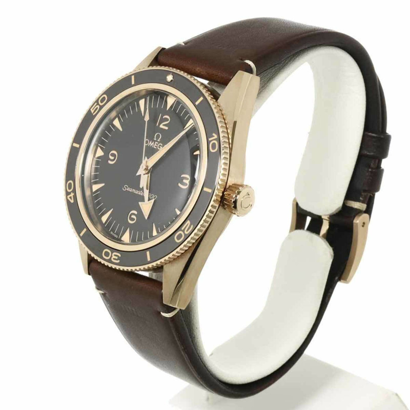 歐米茄海馬300公尺至臻天文台錶 234 92 41 21 10 001 男士腕錶 黑色 9KBG 青銅金 自動上鍊-2