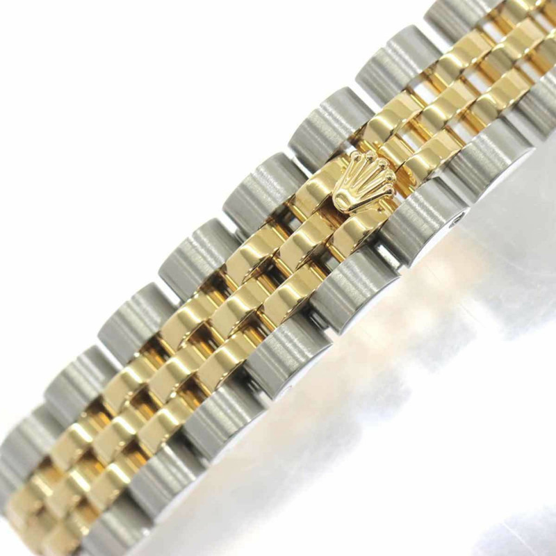 勞力士 Datejust 179313 2BR D Roulette 雙色女錶,鑲嵌鑽石、金粉及 18K 黃金,自動上鍊-5