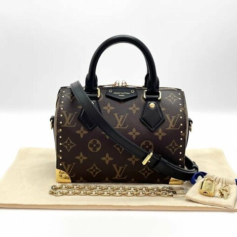 LV Speedy Trunk 20手提斜背包芯片款20*14*5*11.5 99新配件塵袋鎖鑰匙