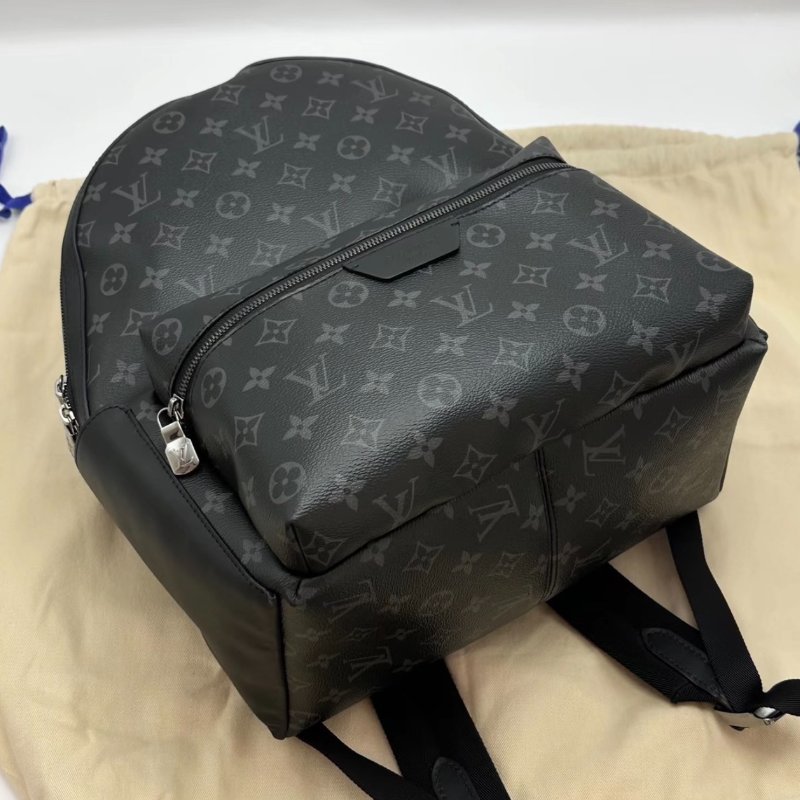 LV 黑色老花阿波羅後背包 芯片款29*38*20 98新配件塵袋-2