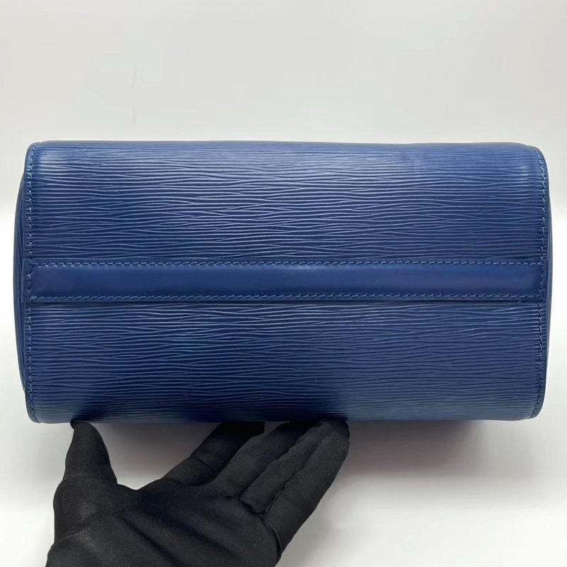 LV 藍色水波紋枕頭手提包27.5*19*15 98新配件塵袋-3