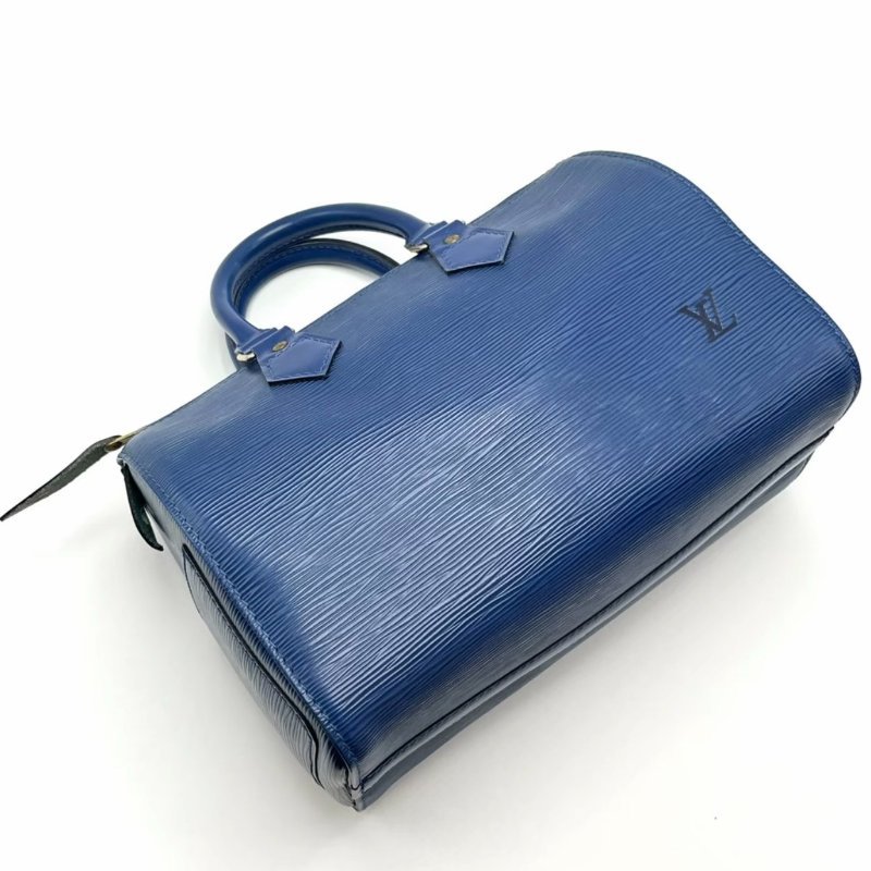LV 藍色水波紋枕頭手提包27.5*19*15 98新配件塵袋-4