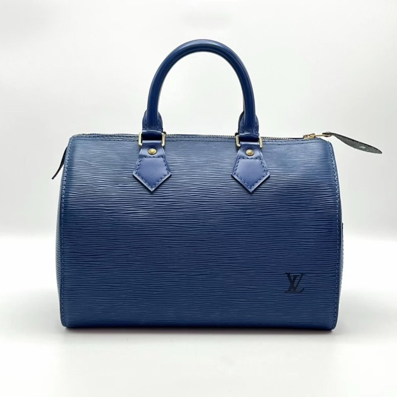 LV 藍色水波紋枕頭手提包27.5*19*15 98新配件塵袋-5