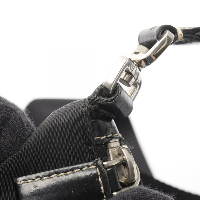 PRADA TESSUTO LIGHT 單肩斜背包 BT0332 尼龍皮革 黑色 二手 女士-7