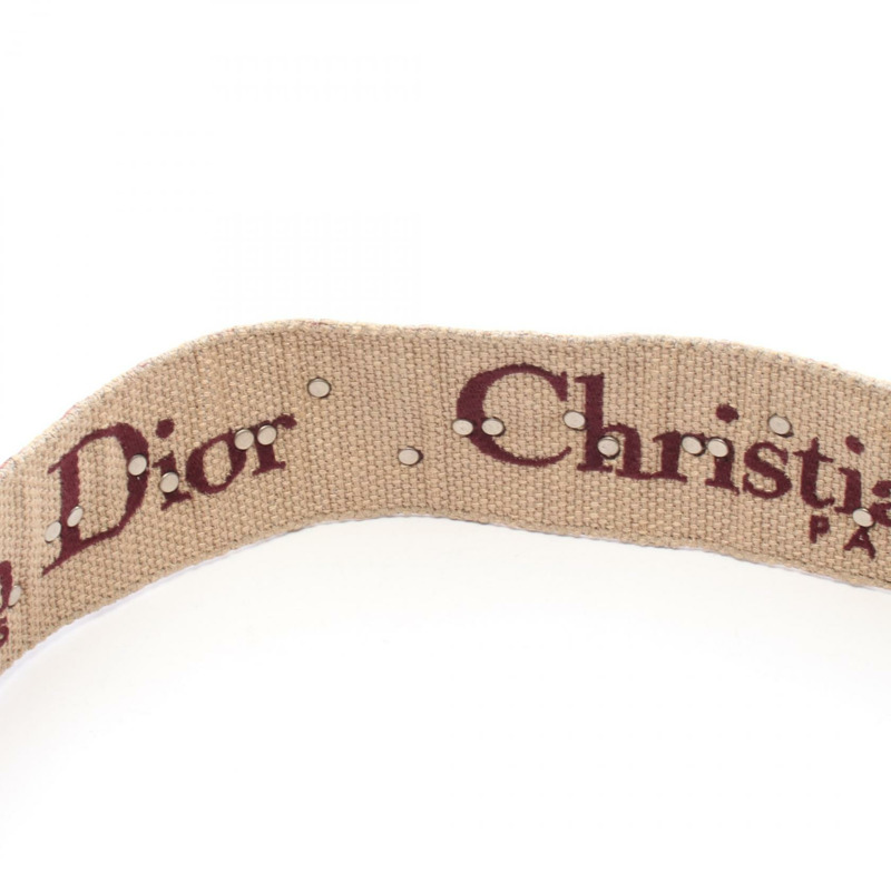 Christian Dior Addict Oblique 單肩包,帆布皮革,波爾多米色,二手-4
