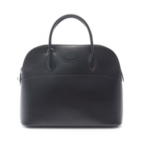 愛馬仕 Bolide 35 手提包，黑色，盒式小牛皮，二手，女士，帶五金配件，無肩帶