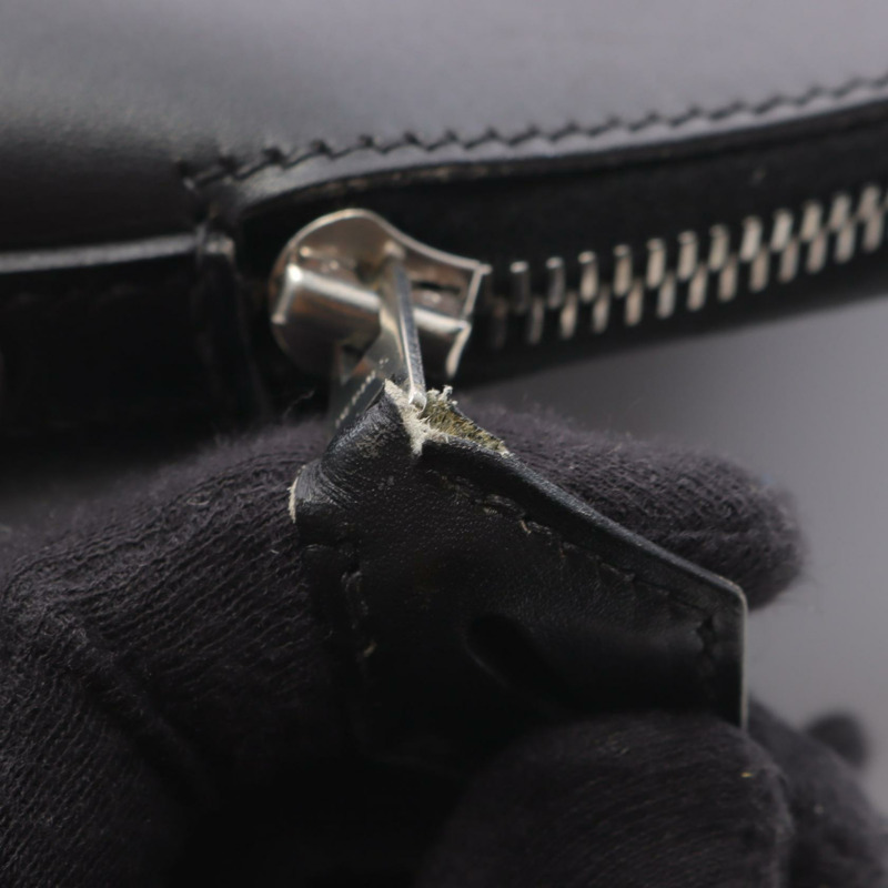 愛馬仕 Bolide 35 手提包,黑色,盒式小牛皮,二手,女士,帶五金配件,無肩帶-7