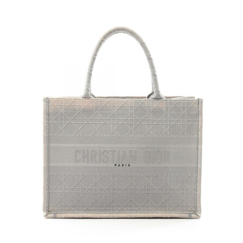 Christian Dior BOOK TOTE 中型帆布手袋 灰色 二手 女士 CD