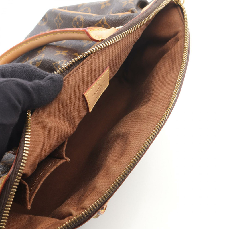 路易威登 Tivoli PM 手提包 M40143 Monogram 帆布皮革棕色二手女士-9