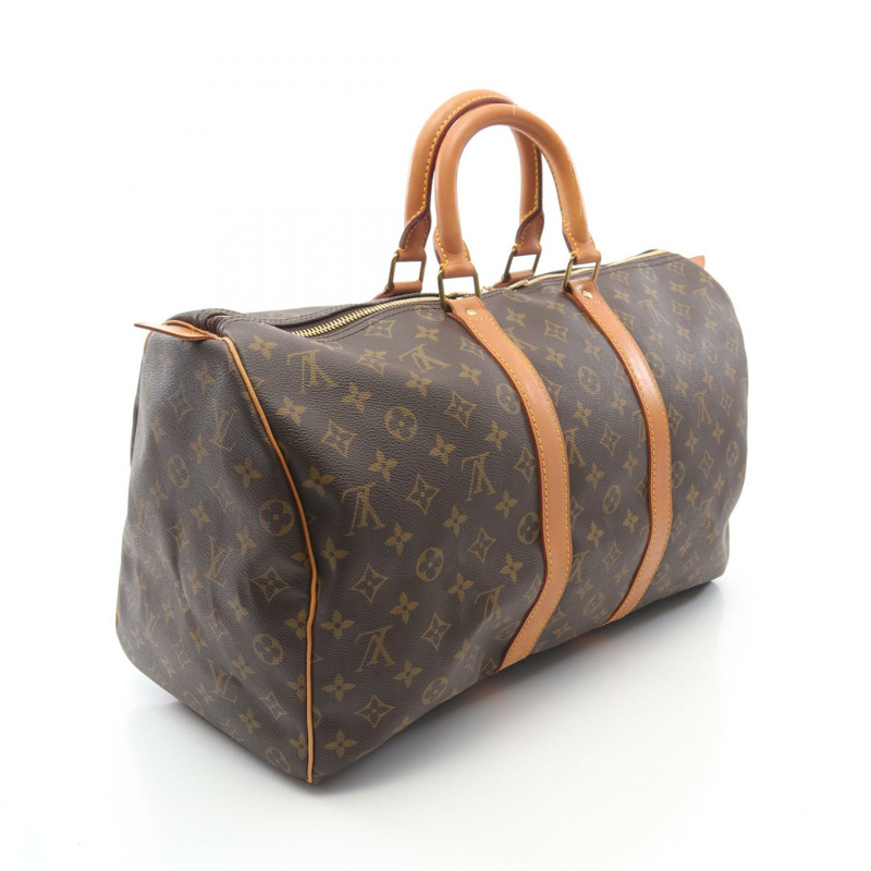 路易威登 Keepall 45 手提包 M41428 Monogram 帆布 棕色 二手 男女通用 LV-1