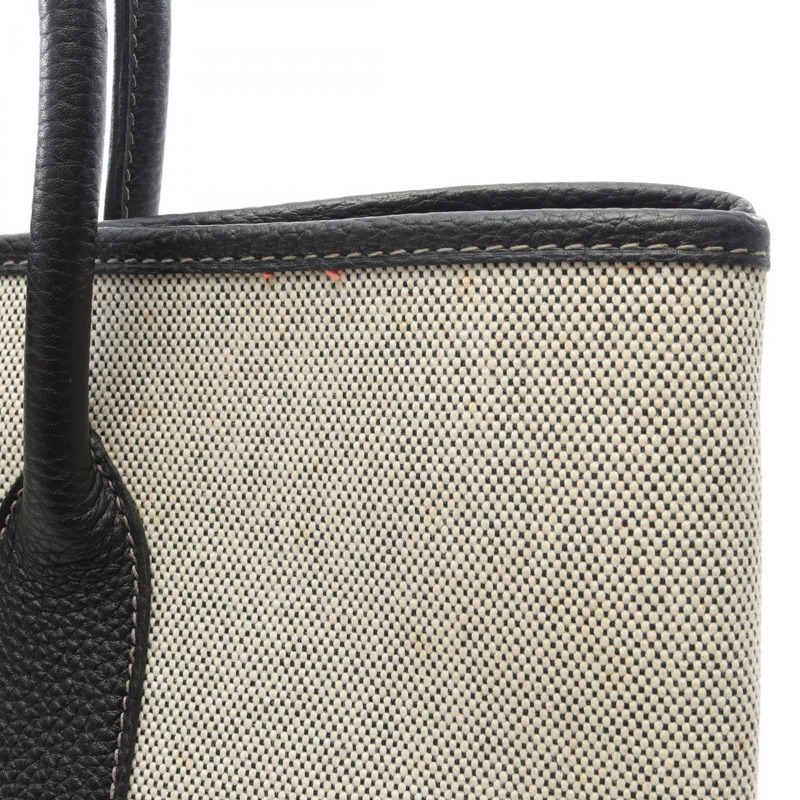 愛馬仕 Garden Party PM Bolduc Ribbon 手提包,Toile H Negonda 皮革,米色二手-7