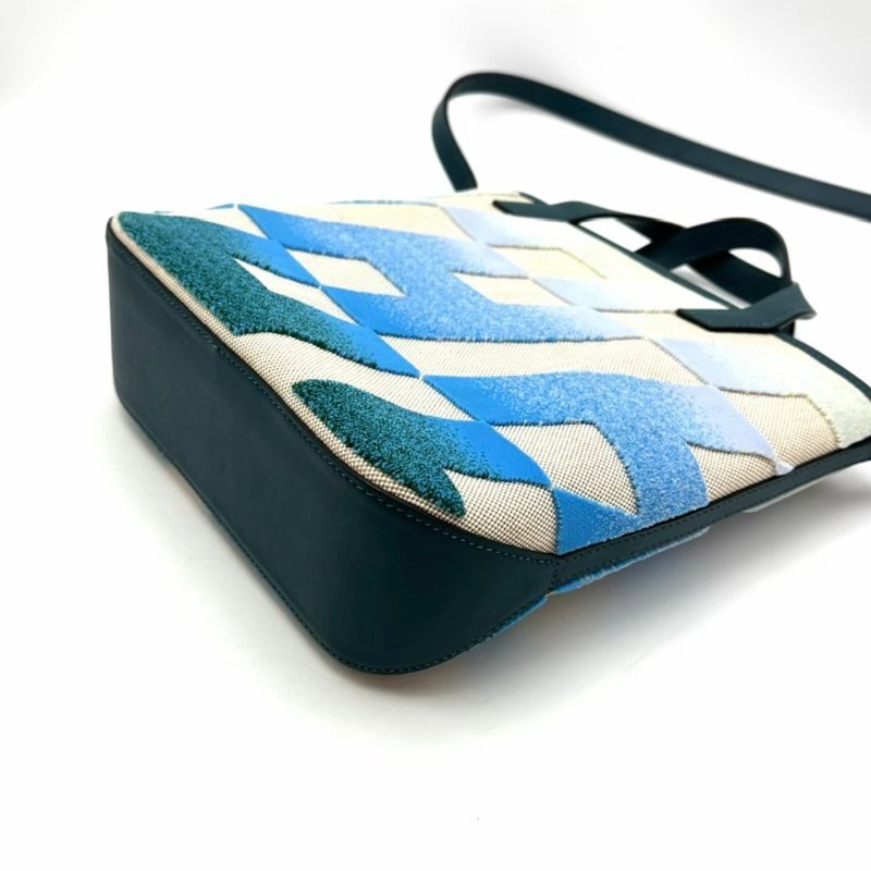 HERMES 藍色漸變拼皮Cabas27手提肩背包 27*24*8.5 98新-2