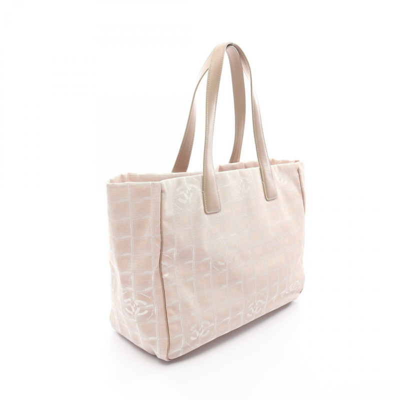 香奈兒新款旅行系列 MM 手袋 A15991 皮革尼龍帆布 米色 金色五金 二手-1