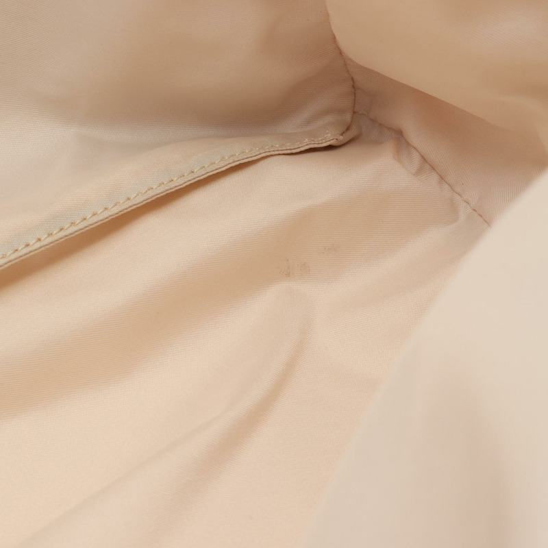 香奈兒新款旅行系列 MM 手袋 A15991 皮革尼龍帆布 米色 金色五金 二手-10