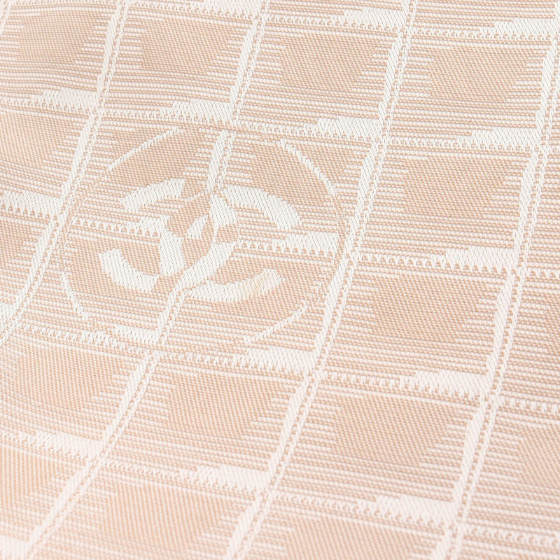 香奈兒新款旅行系列 MM 手袋 A15991 皮革尼龍帆布 米色 金色五金 二手-12