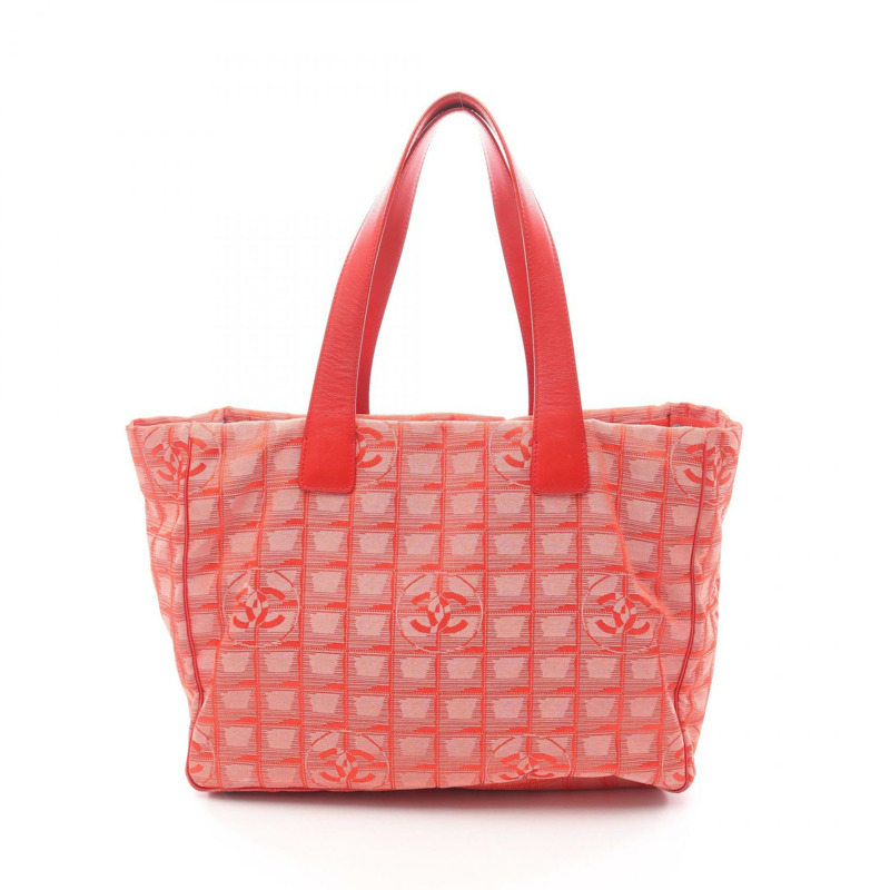 香奈兒新款旅行系列 MM 手袋 A15991 皮革尼龍帆布 紅色 SHW 二手-0