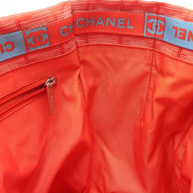 香奈兒新款旅行系列 MM 手袋 A15991 皮革尼龍帆布 紅色 SHW 二手-5