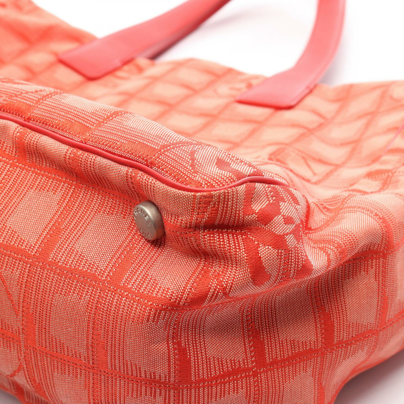 香奈兒新款旅行系列 MM 手袋 A15991 皮革尼龍帆布 紅色 SHW 二手-10