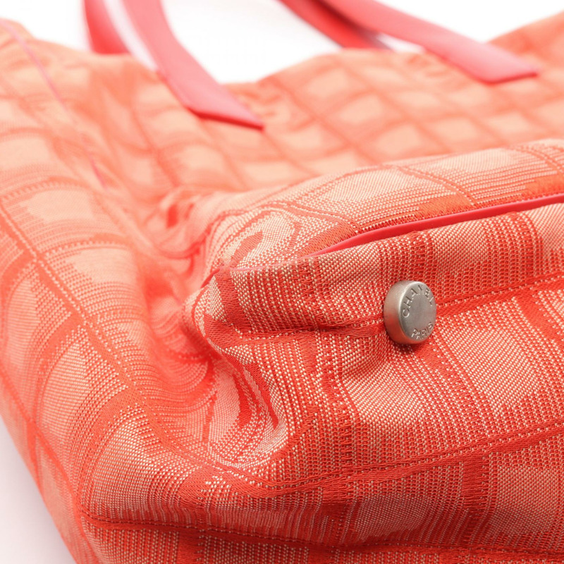 香奈兒新款旅行系列 MM 手袋 A15991 皮革尼龍帆布 紅色 SHW 二手-11