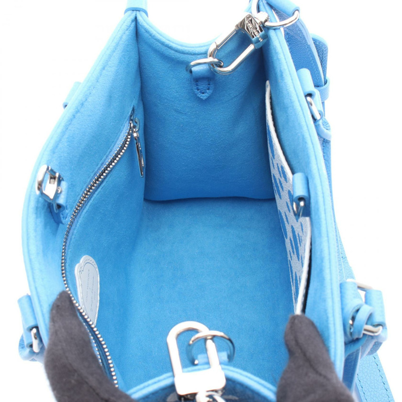 路易威登 x YK On the Go PM 單肩手提包 M46424 皮革 藍白 二手-2