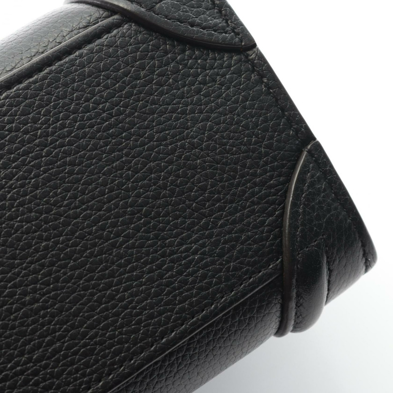 CELINE Luggage Nano Shopper 單肩斜背包 189243 黑色皮革 二手-7