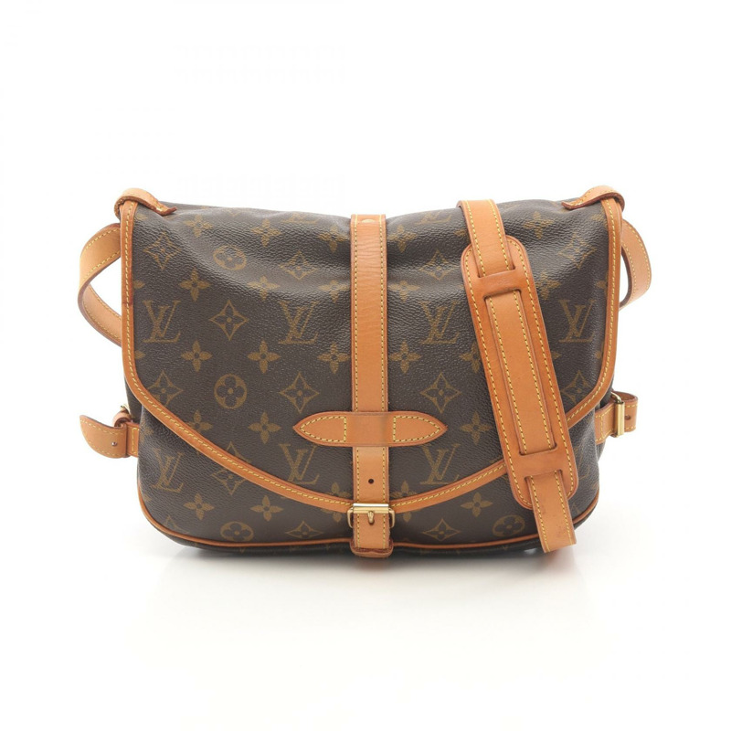 路易威登 Saumur 30 斜背包 M42256 Monogram 帆布 二手 LV-0