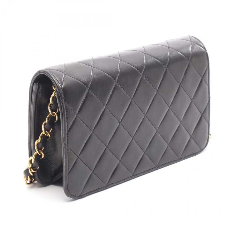 香奈兒迷你絎縫鏈條肩背包 A03571 羊皮 黑色 二手 GHW CC-1