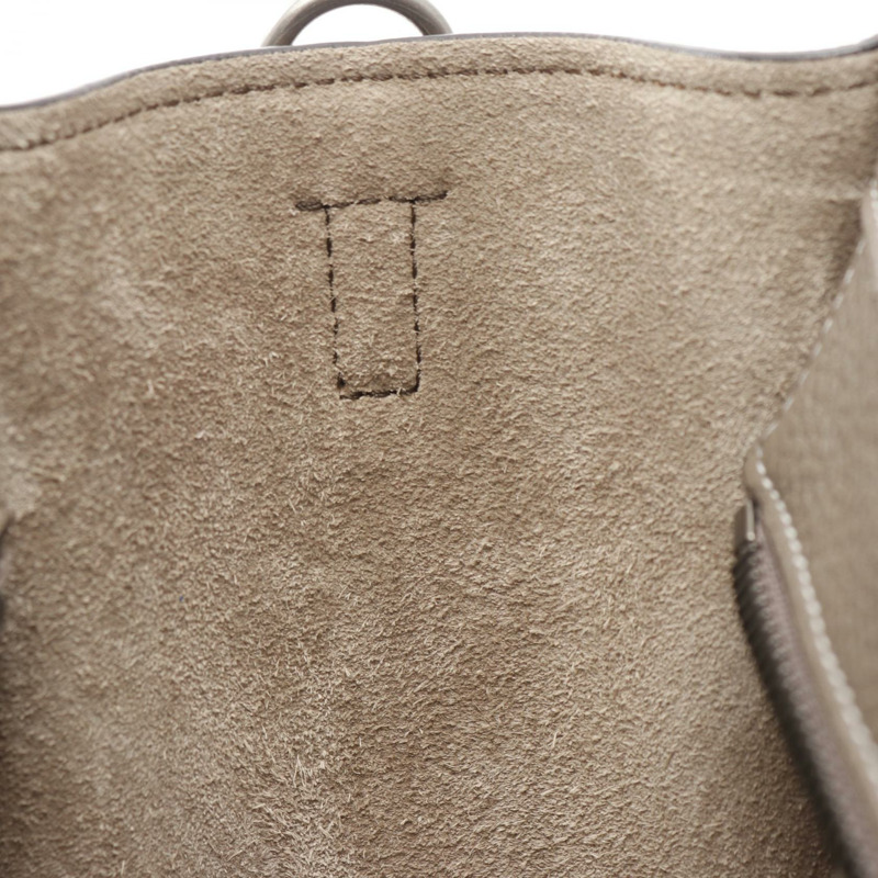 CELINE Luggage Nano Shopper 單肩斜背手提包,棕色皮革,二手女款-5