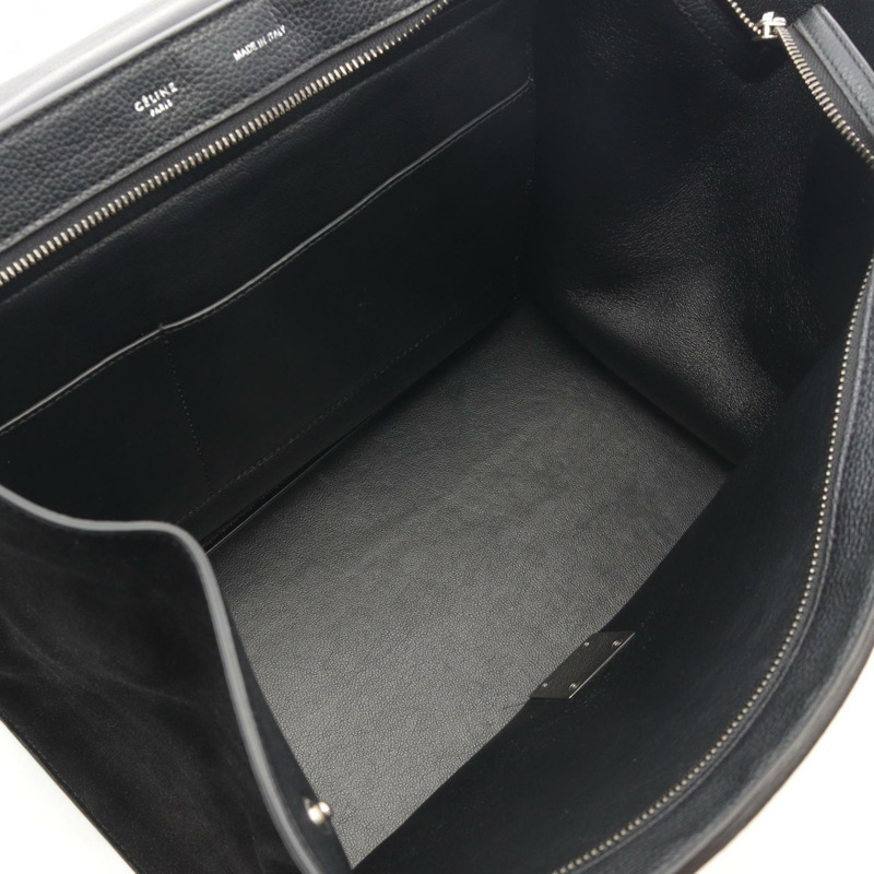 CELINE Trapeze 中型單肩手提包 169543 黑色麂皮皮革 二手 女士-2