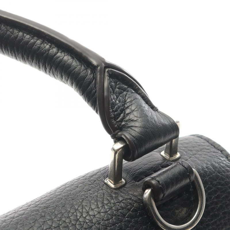 CELINE Trapeze 中型單肩手提包 169543 黑色麂皮皮革 二手 女士-4