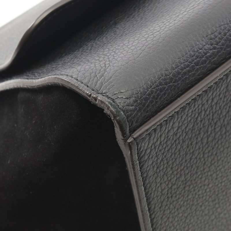 CELINE Trapeze 中型單肩手提包 169543 黑色麂皮皮革 二手 女士-6