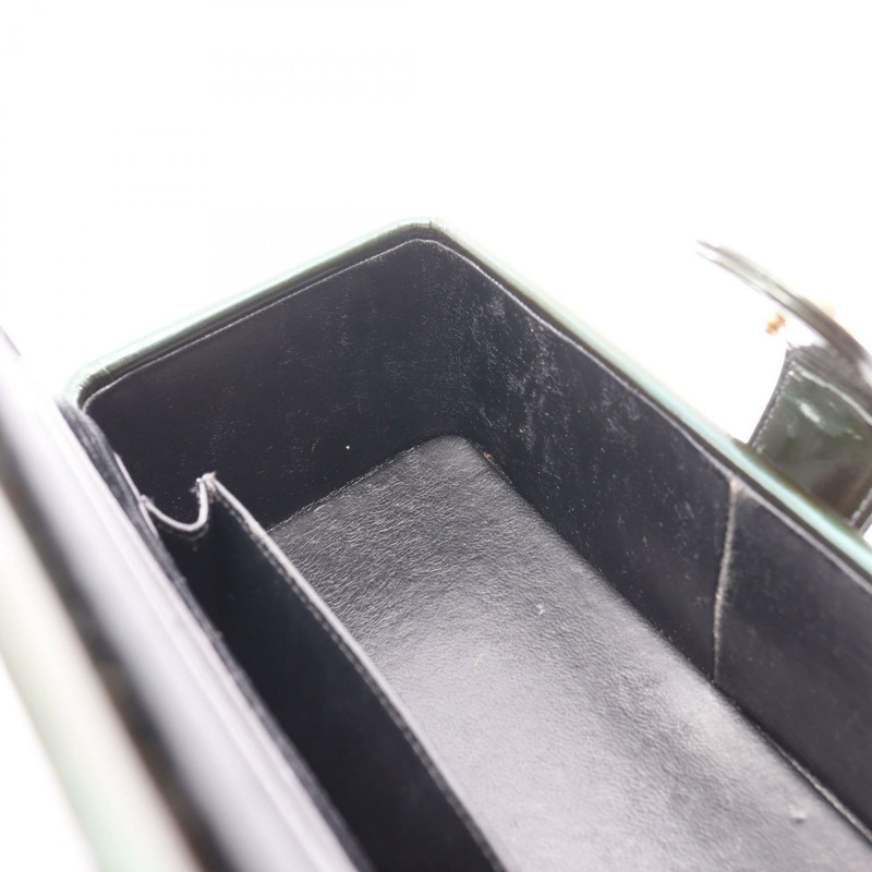 香奈兒 Matelasse 手提包,漆皮,綠色,金色五金,二手,女士-7