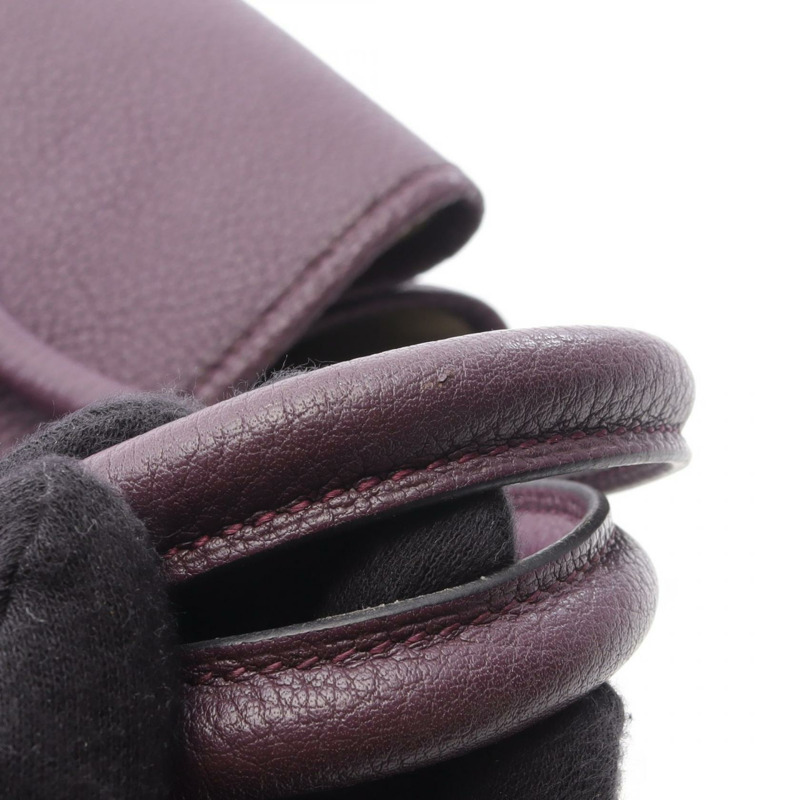 愛馬仕 Garden Party PM 手提包，Negonda 皮革，紫色黑醋栗色，二手，女士 D SHW-9