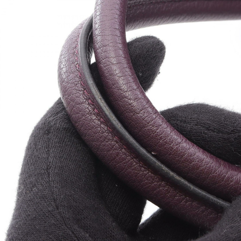 愛馬仕 Garden Party PM 手提包，Negonda 皮革，紫色黑醋栗色，二手，女士 D SHW-11
