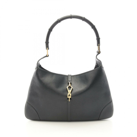 GUCCI Bamboo Kandinsky 單肩包 001 4061 黑色皮革 二手 女士